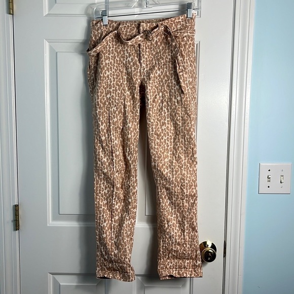 Anthropologie The Wanderer Animal Print Cargo Trouser Pants Size 25 - Picture 2 of 12